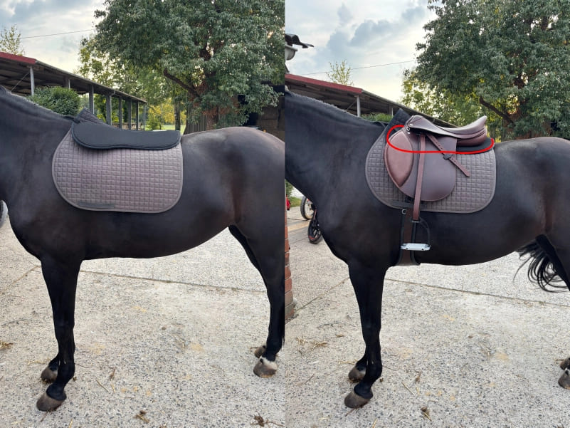 Vergleich Korrekturpad abgerundet mit und ohne Sattel